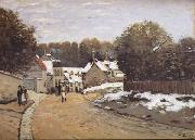 Alfred Sisley Early Snow at Louveciennes painting